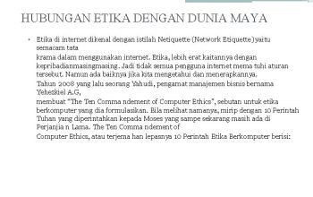 Etika Berinteraksi di Dunia Maya