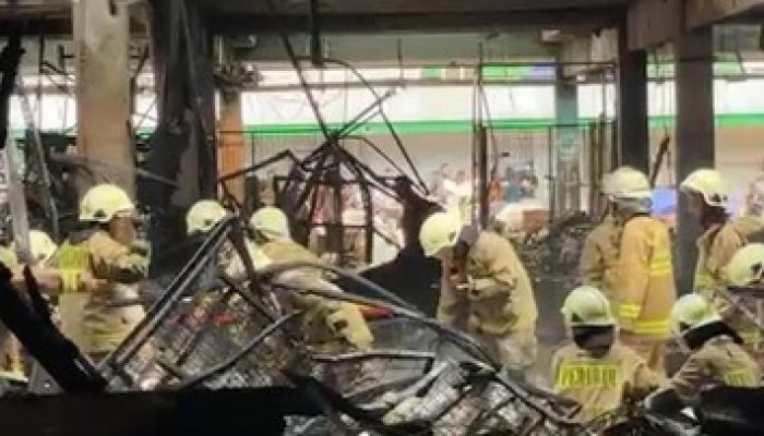 Penampakan Setelah Kebakaran di Pasar Induk Kramat Jati Jakarta Timur
